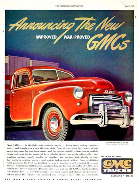 1947 General Motors Auto Advertising